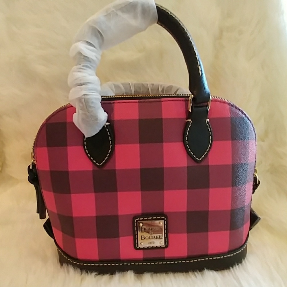 Dooney & Bourke Red Plaid Bitsy Bag NWT